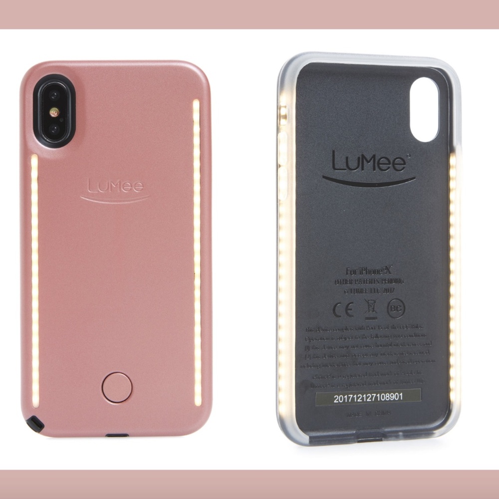 NWD $70 Lumee LED Lighted Apple iPhone X Case‎ Rose